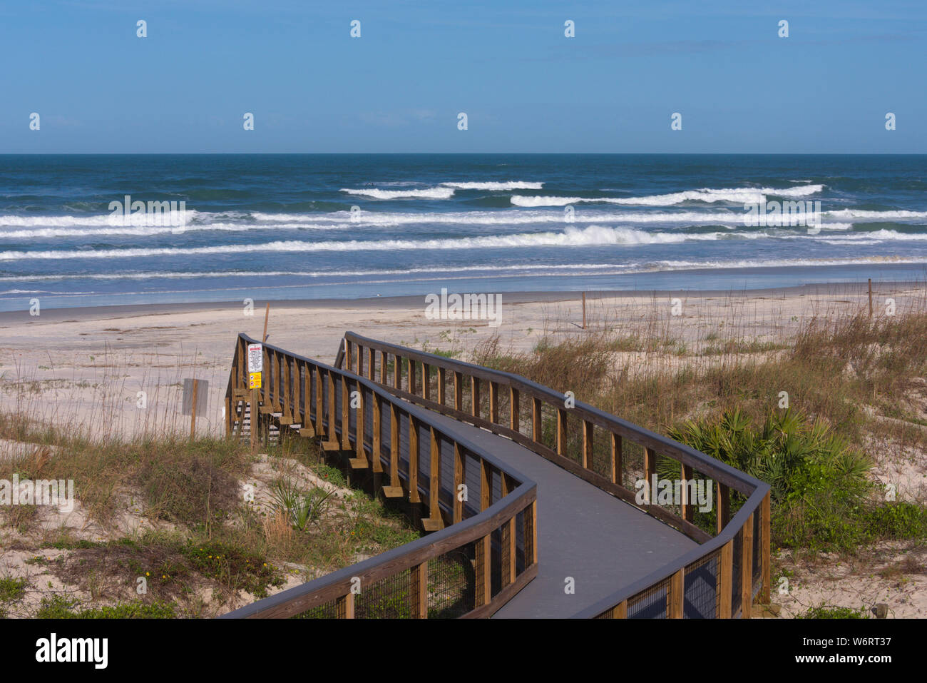 New Smyrna boardwalk Foto Stock
