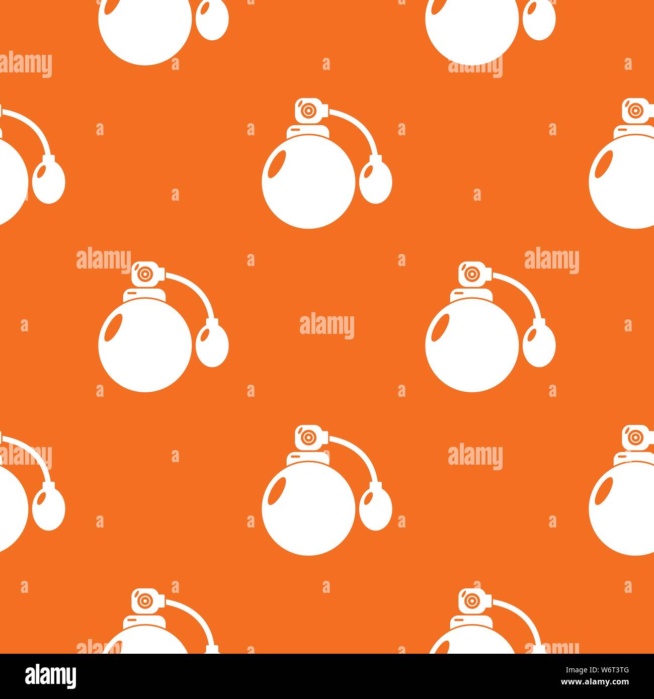 Retrò bottiglia di profumo pattern vector orange Illustrazione Vettoriale