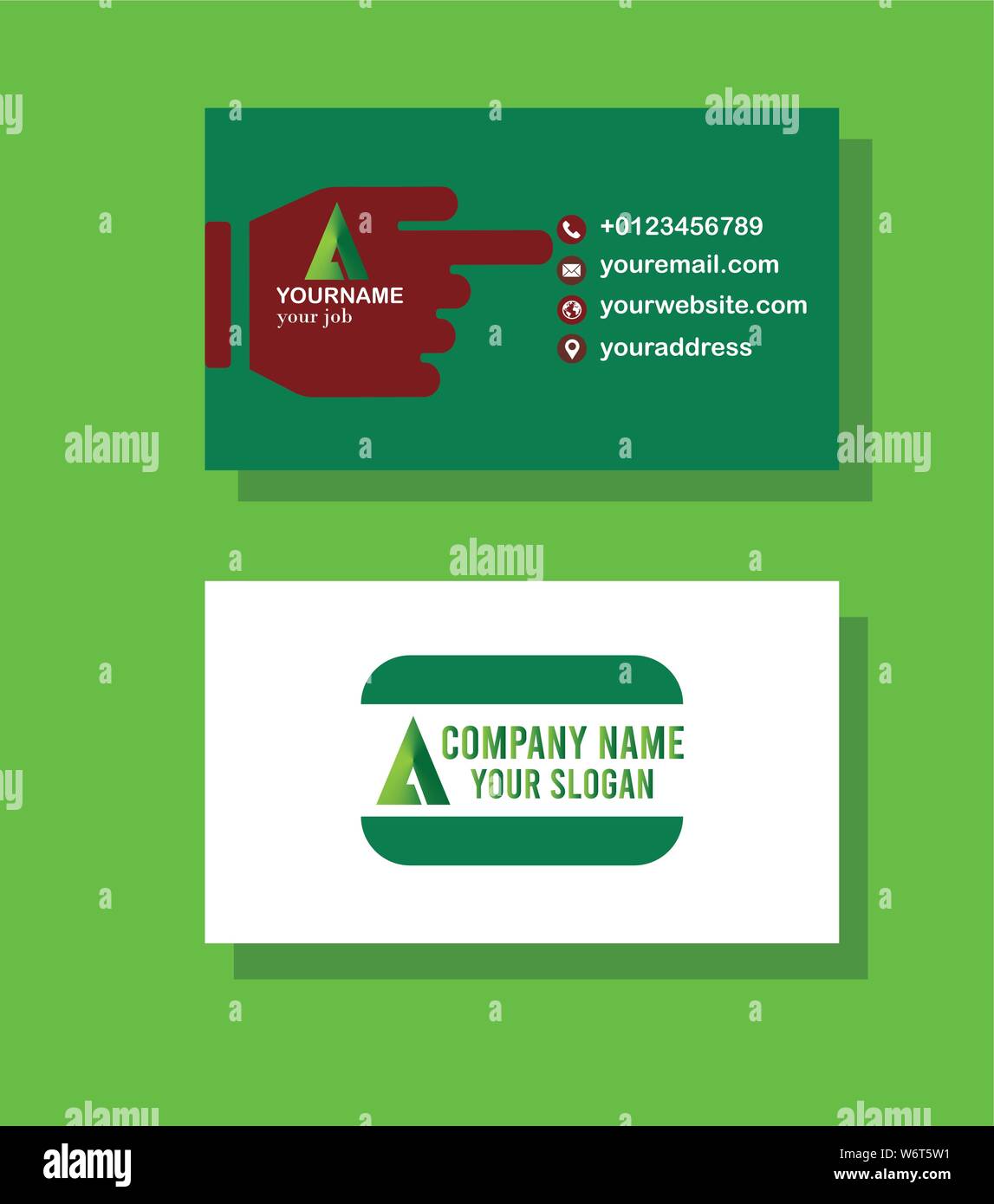 Carta verde modello Illustrazione Vettoriale