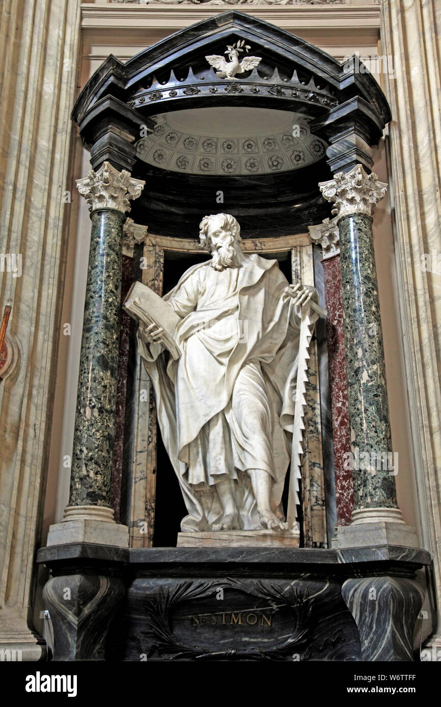 Statua di San Simon nella Basilica di San Giovanni in latero (San Giovanni in Laterano a Roma Foto Stock