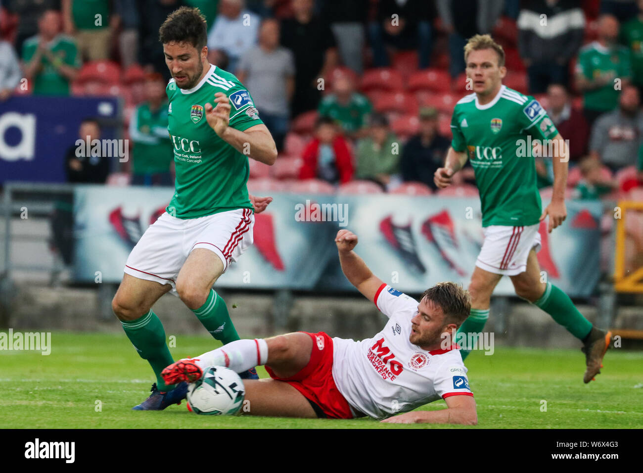 Agosto 2nd, 2019, Cork, Irlanda - Gearoid Morrissey a League of Ireland Premier Division match tra Cork City FC vs di St Patrick Athletic FC Foto Stock