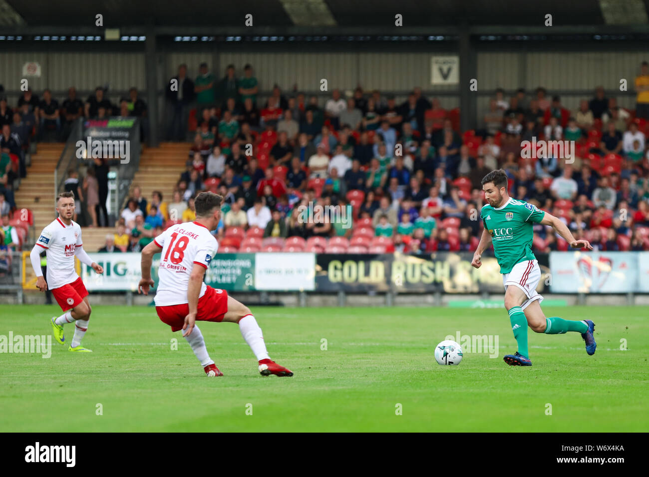 Agosto 2nd, 2019, Cork, Irlanda - Gearoid Morrissey a League of Ireland Premier Division match tra Cork City FC vs di St Patrick Athletic FC Foto Stock