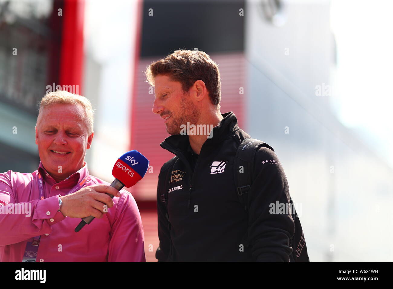 Budapest, Ungheria. 05 apr, 2019. #08 Romain Grosjean, Haas Team di F1. HHungarian GP, Budapest 2-4 agosto 2019 Credit: Indipendente Agenzia fotografica/Alamy Live News Foto Stock