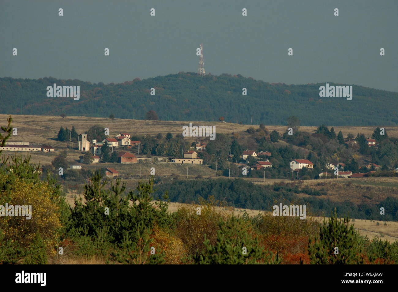 Villaggio Plana a Plana montagna in Bulgaria Foto Stock