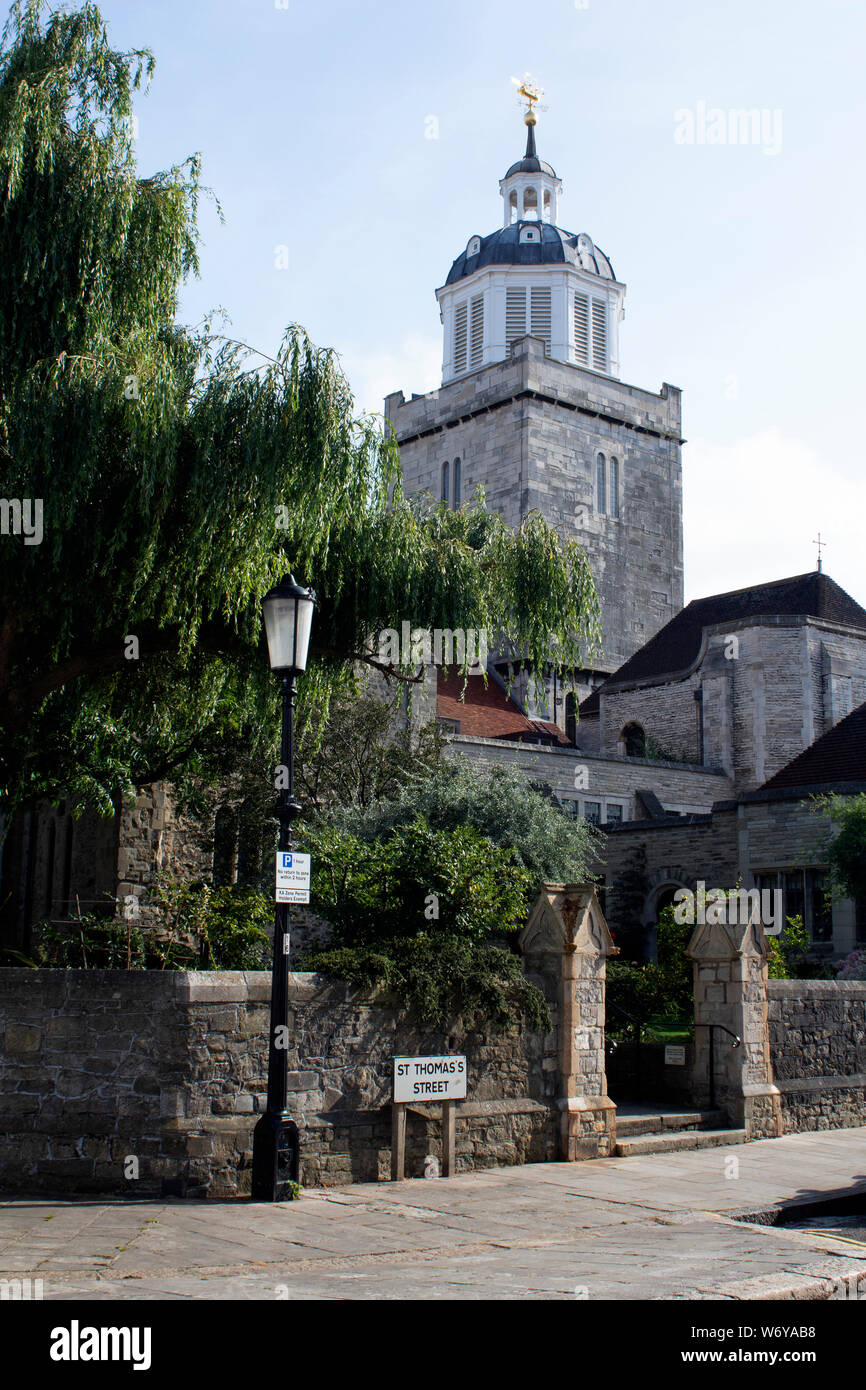 La Chiesa Cattedrale di San Tommaso di Canterbury - Cattedrale di Portsmouth - Old Portsmouth, Hampshire England Regno Unito Foto Stock