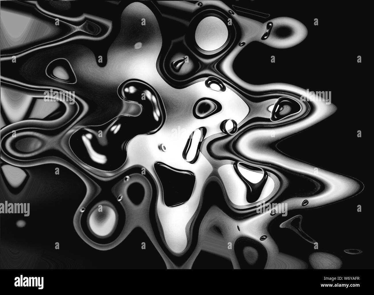 TELLING JOKE: Questa serie di disegni grafici dettagli frammento distorsione a un altoparlante con un anello su di esso rivelando disorganizzato cartone come facce. Foto Stock