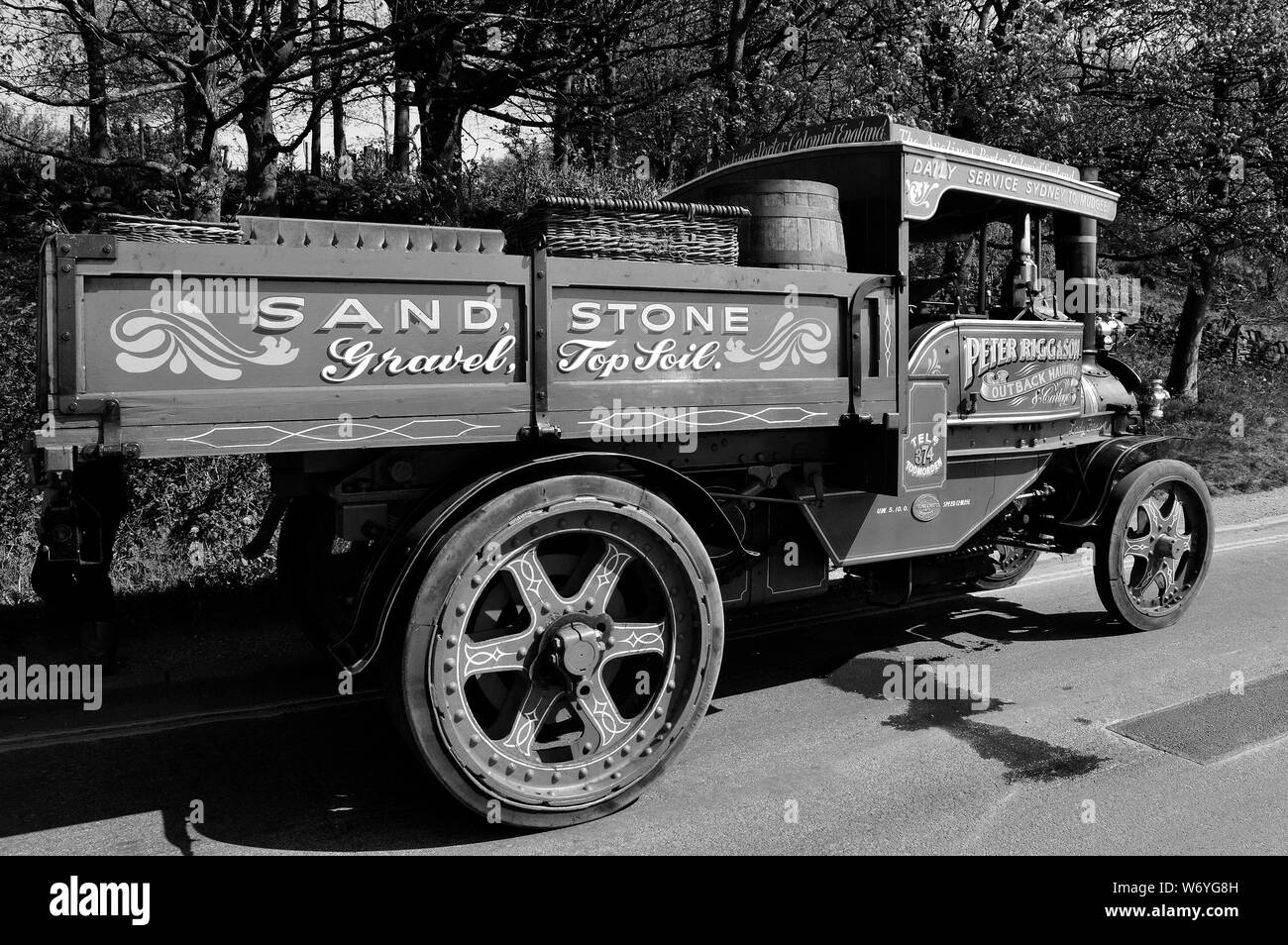 Aveling & Porter motore a vapore carrello sul display Foto Stock Aveling & Porter motore a vapore carrello sul display Foto Stock