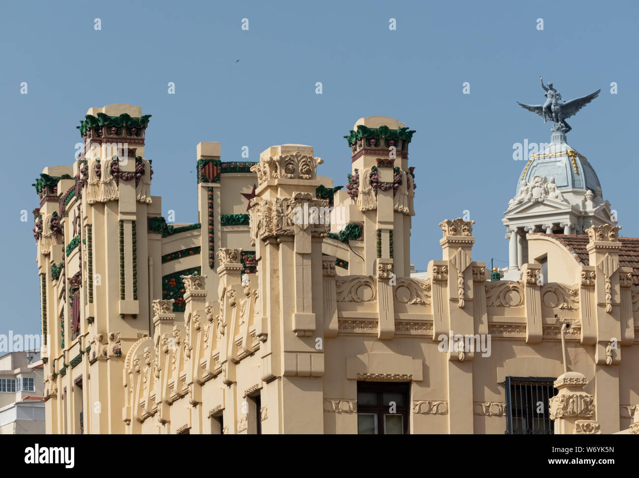 Paesaggio urbano del centro di Valencia, la terza più grande città in Spagna Foto Stock