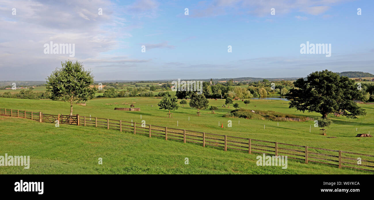 Panorama della campagna, Hartpury, Gloucester, Regno Unito Foto Stock