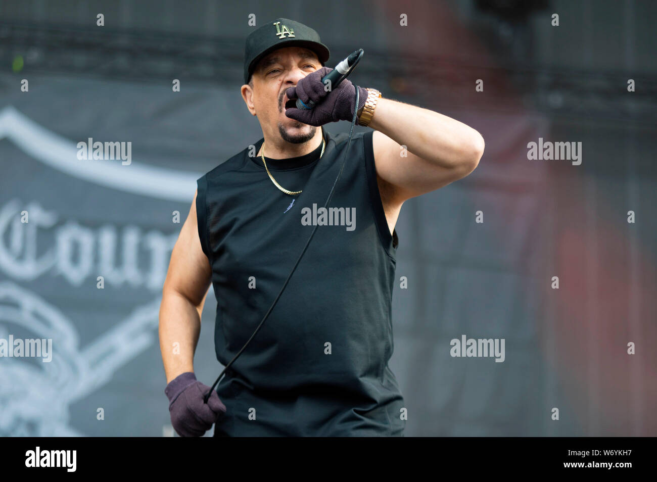 Wacken, Deutschland. 02Aug, 2019. Ice-T da Body Count live presso il trentesimo Wacken Open Air Festival - W: O: UN 2019. Wacken, 02.08.2019 | Utilizzo di credito in tutto il mondo: dpa/Alamy Live News Foto Stock