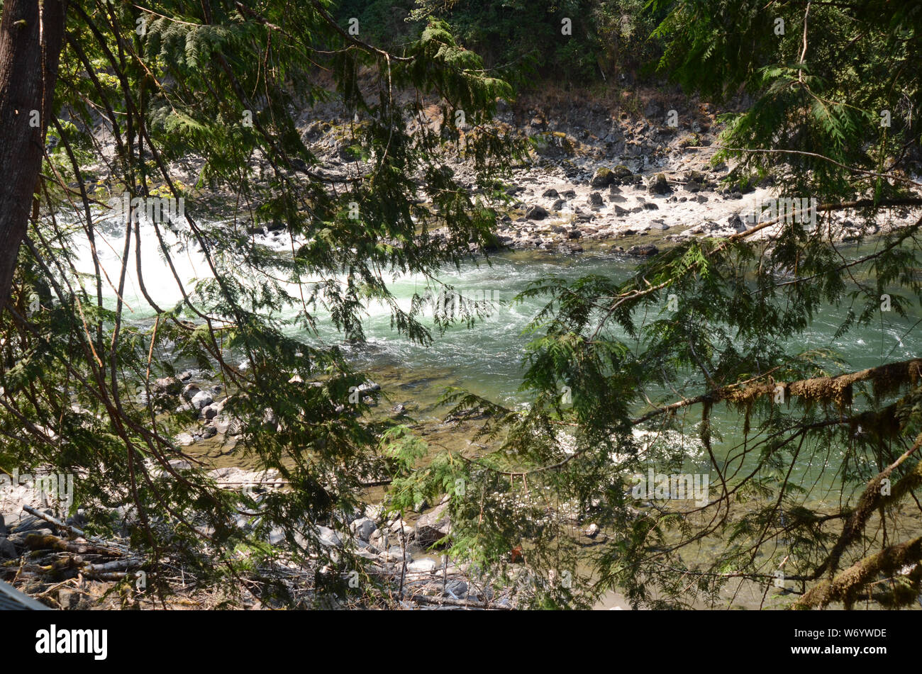 PARCHI E ATTIVITÀ RICREATIVE: VOLUME 7- il Wallace Falls State Park si estende per 1.380 ettari lungo il fiume Wallace nella contea di Snohomish, Washington. Foto Stock