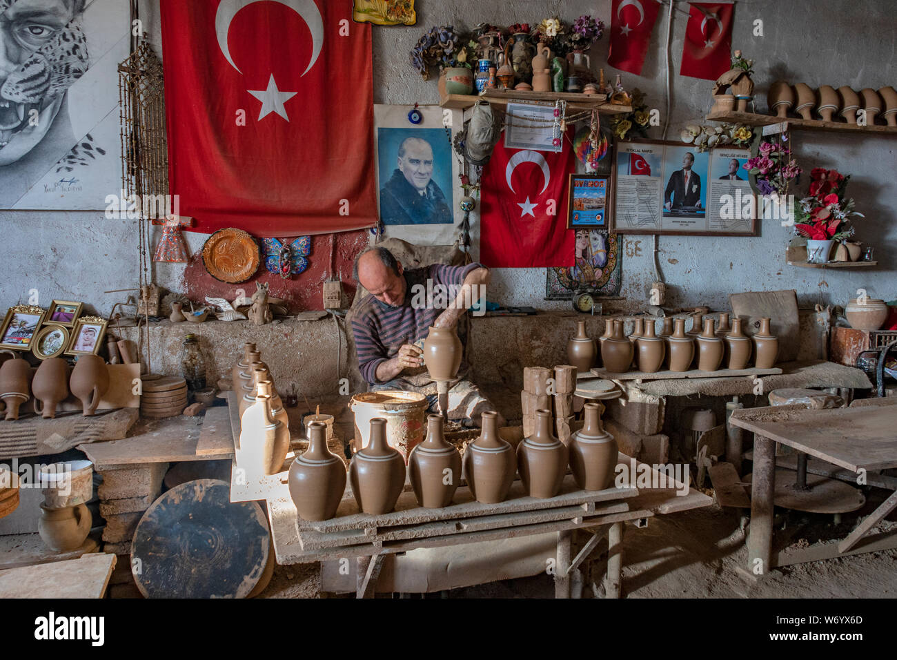 Avanos ceramica in Cappadocia, Nevsehir, Anatolia centrale della Turchia Foto Stock