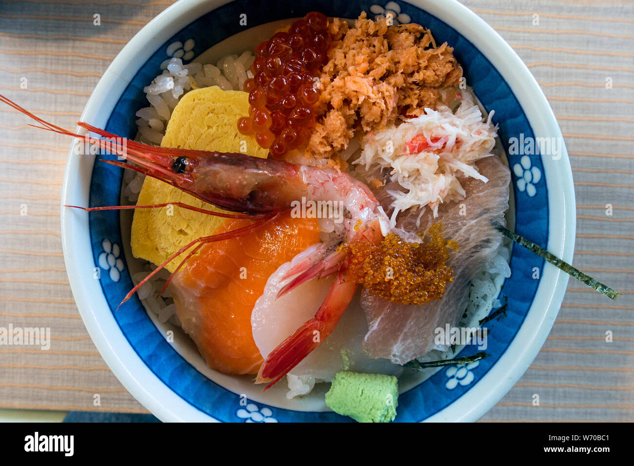Un tradizionale giapponese di riso a base di pesce Foto Stock Un tradizionale giapponese di riso a base di pesce Foto Stock