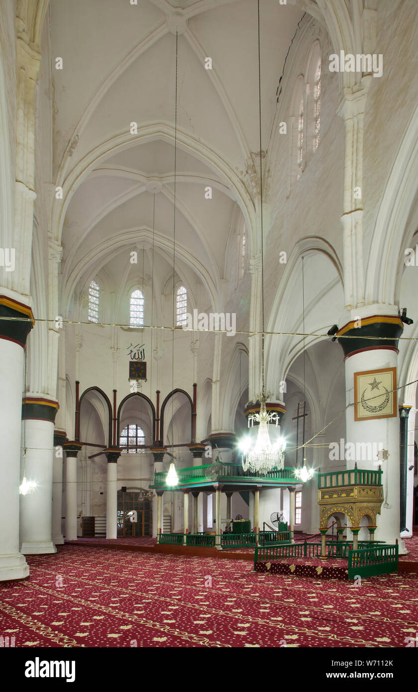 La moschea Selimiye - ex cattedrale di Saint Sophiain nella parte nord di Nicosia. Cipro Foto Stock