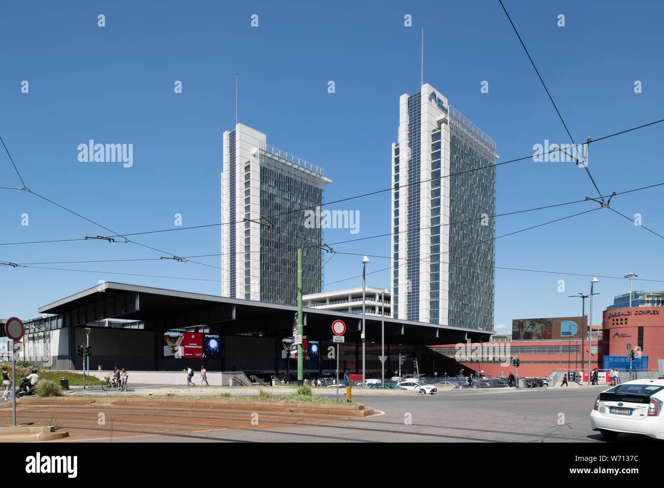 Milano, Italia - 30 Giugno 2019: Vista della Stazione Stazione Garibaldi Foto Stock