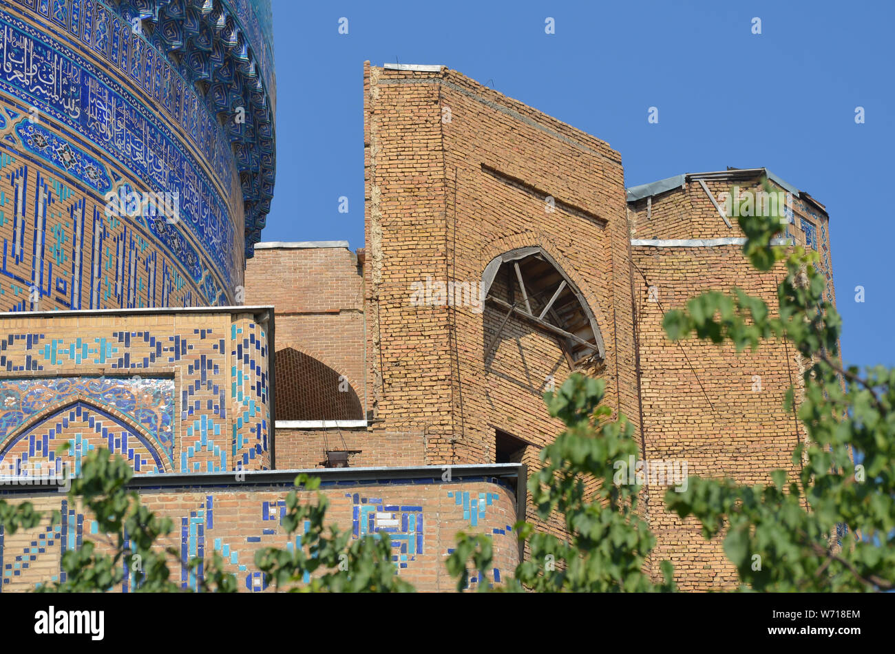 Xv secolo moschea Bibi-Khanym, Samarcanda, Uzbekistan Foto Stock
