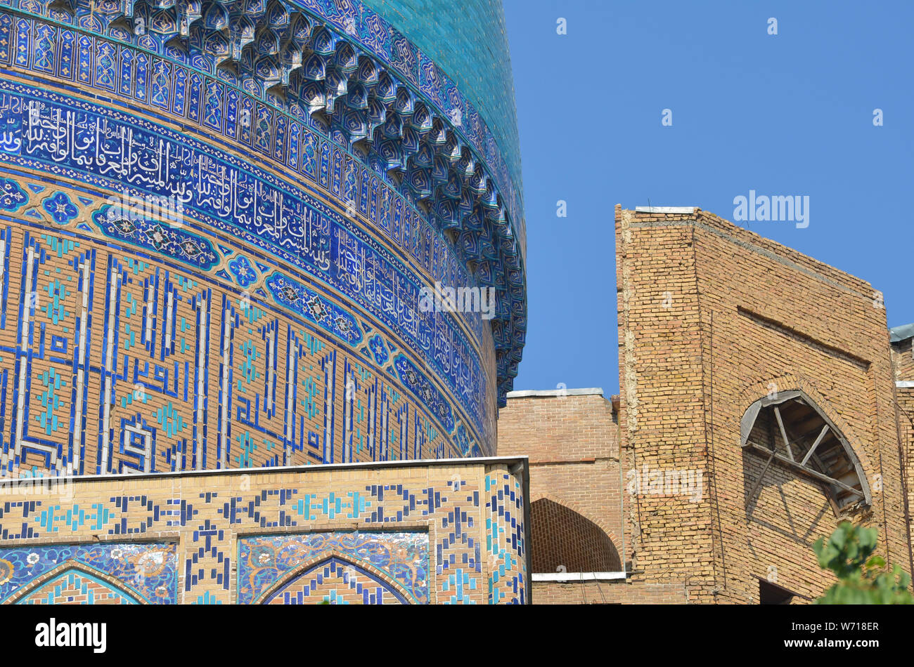 Xv secolo moschea Bibi-Khanym, Samarcanda, Uzbekistan Foto Stock