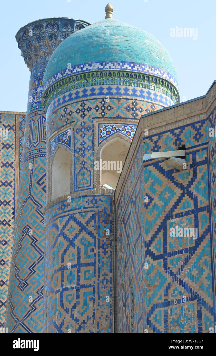 Xv secolo moschea Bibi-Khanym, Samarcanda, Uzbekistan Foto Stock