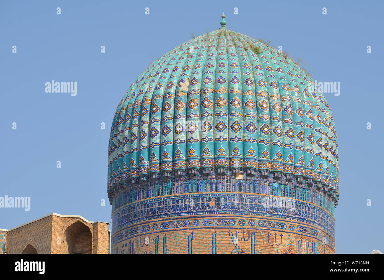 Xv secolo moschea Bibi-Khanym, Samarcanda, Uzbekistan Foto Stock
