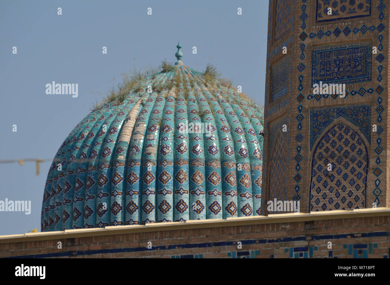 Xv secolo moschea Bibi-Khanym, Samarcanda, Uzbekistan Foto Stock