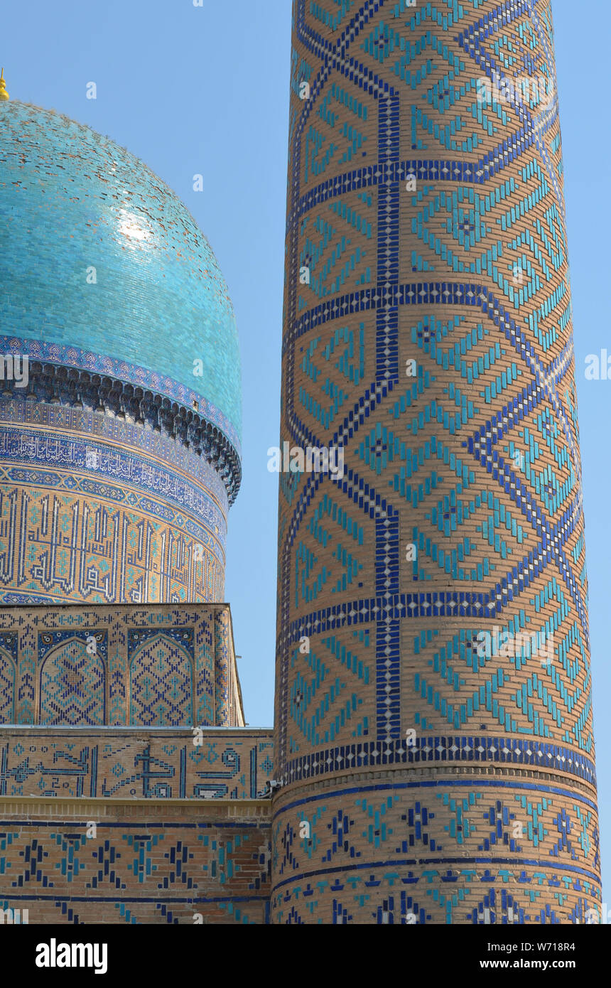 Xv secolo moschea Bibi-Khanym, Samarcanda, Uzbekistan Foto Stock