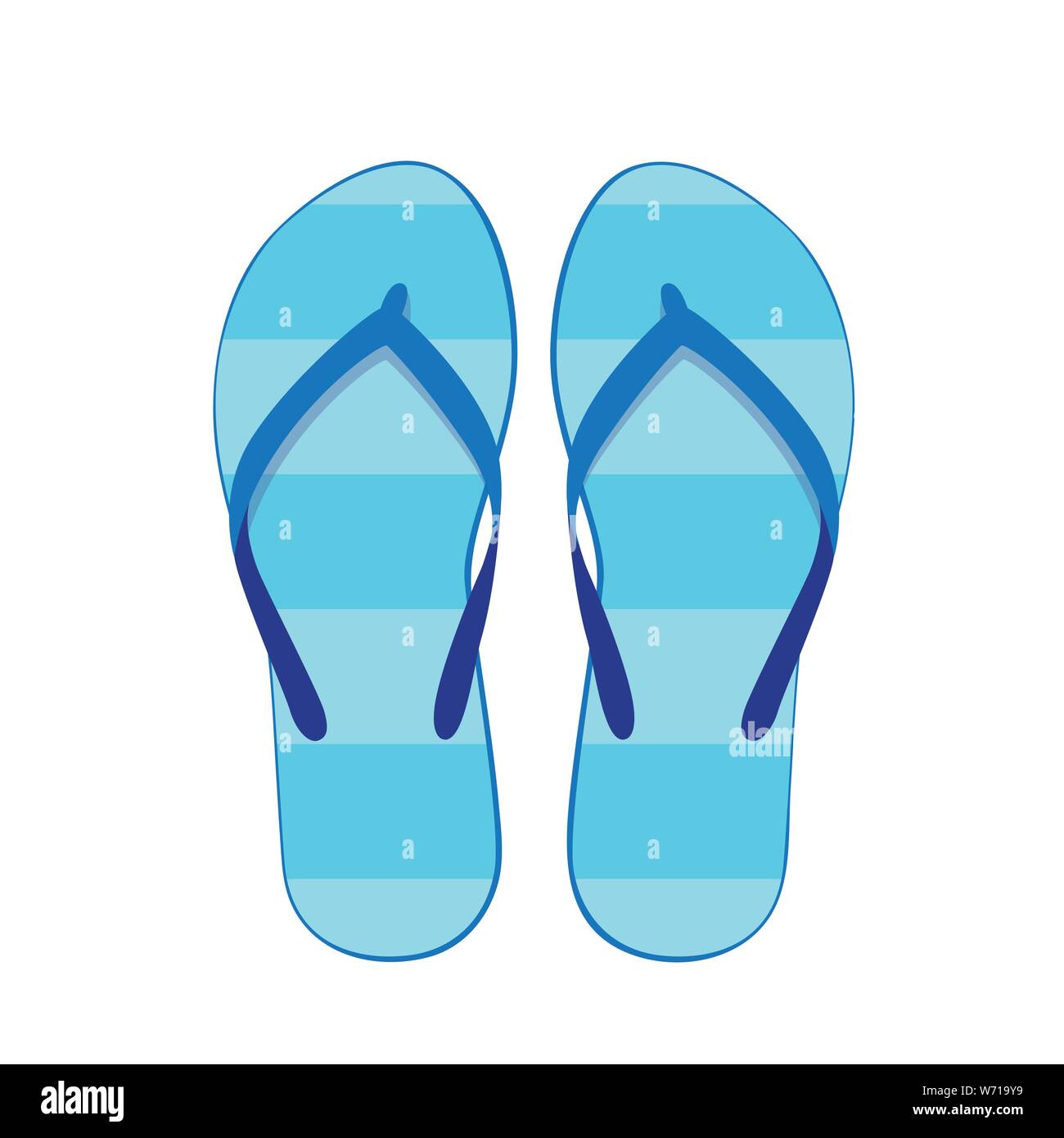 Blue flip flop swim wear isolato su uno sfondo bianco illustrazione vettoriale EPS10 Illustrazione Vettoriale