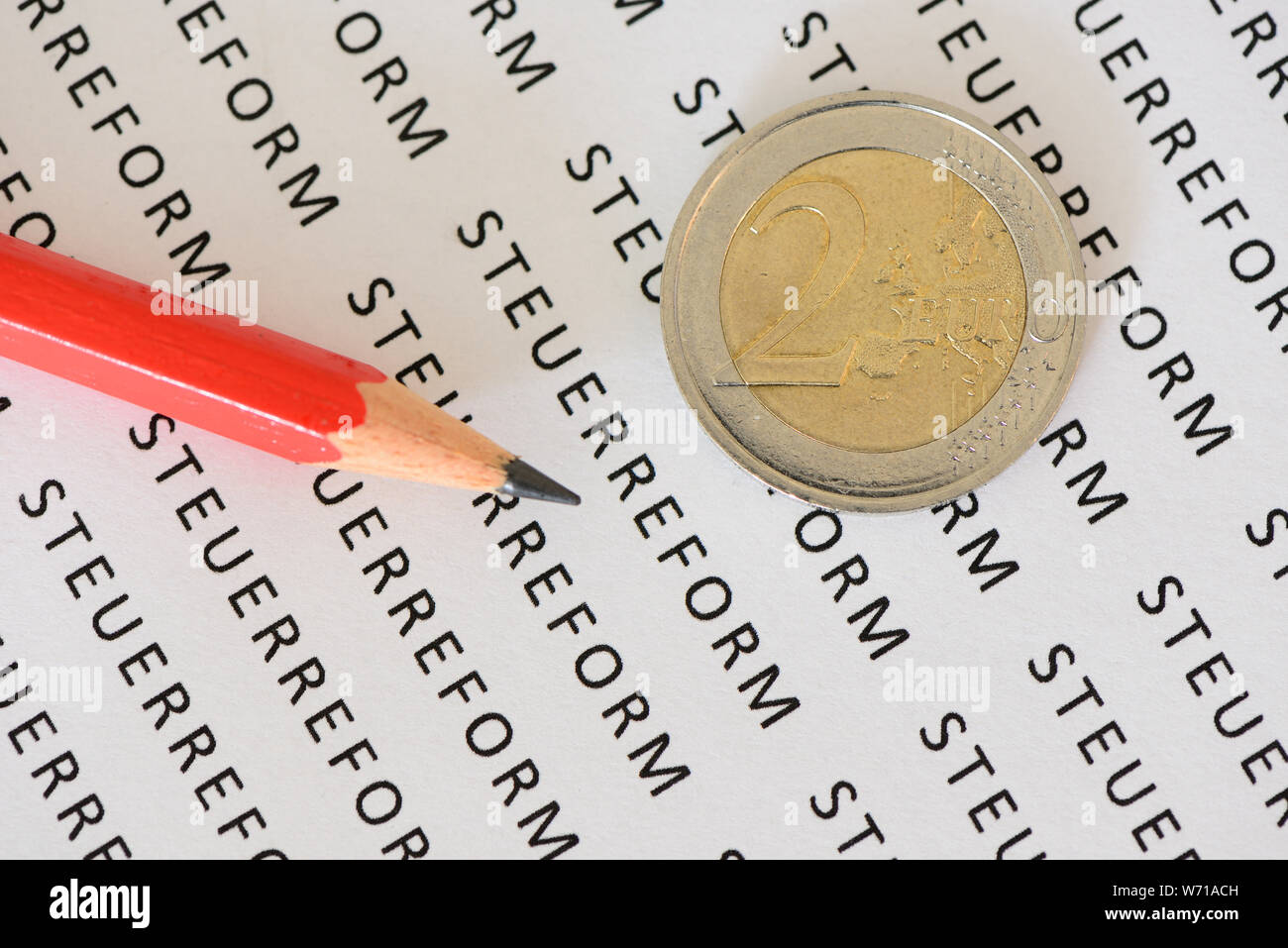 Immagine dell'icona sulla riforma fiscale. Foto Stock