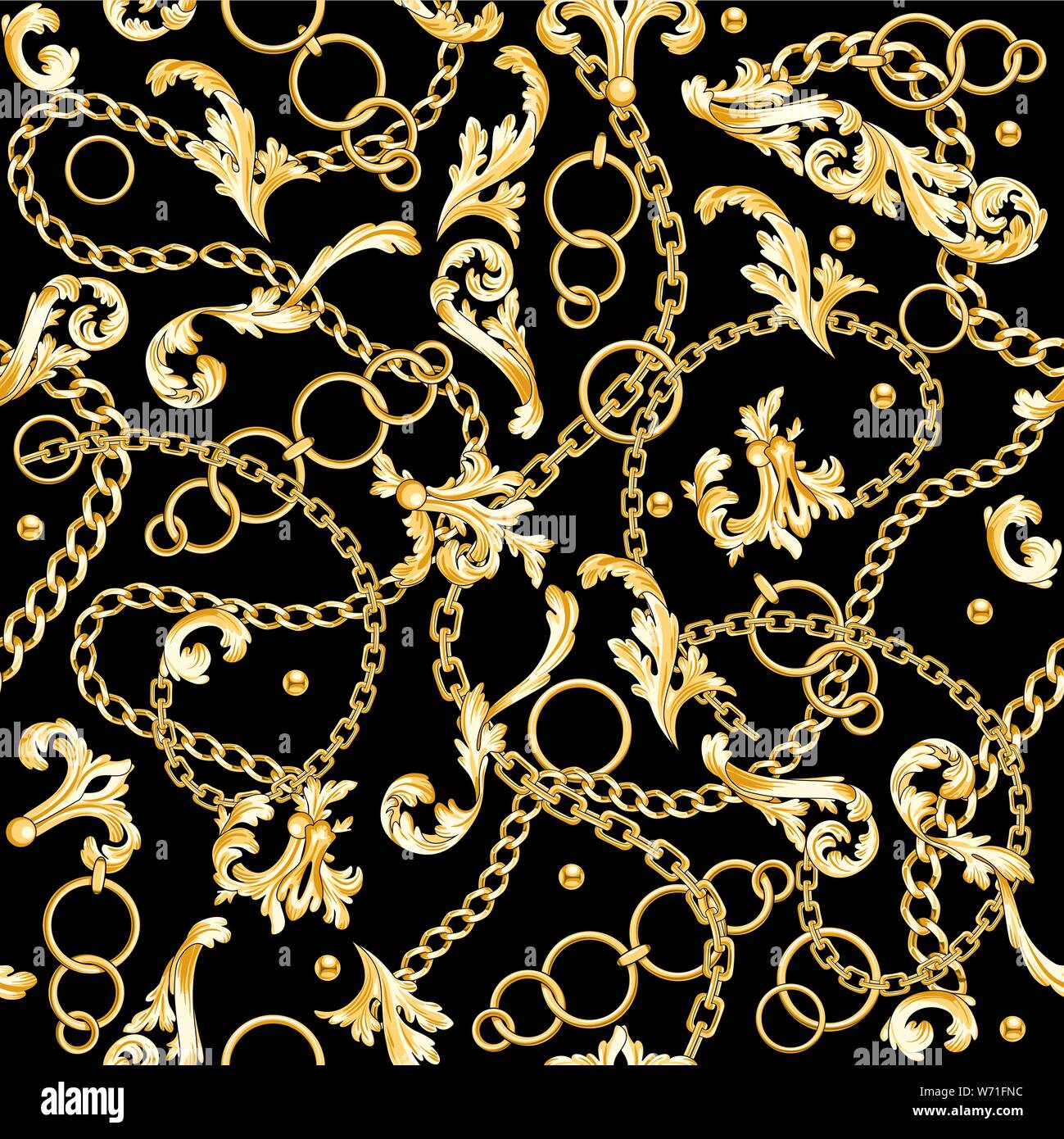 Nero Moda Stampa. Illustrazione Vettoriale