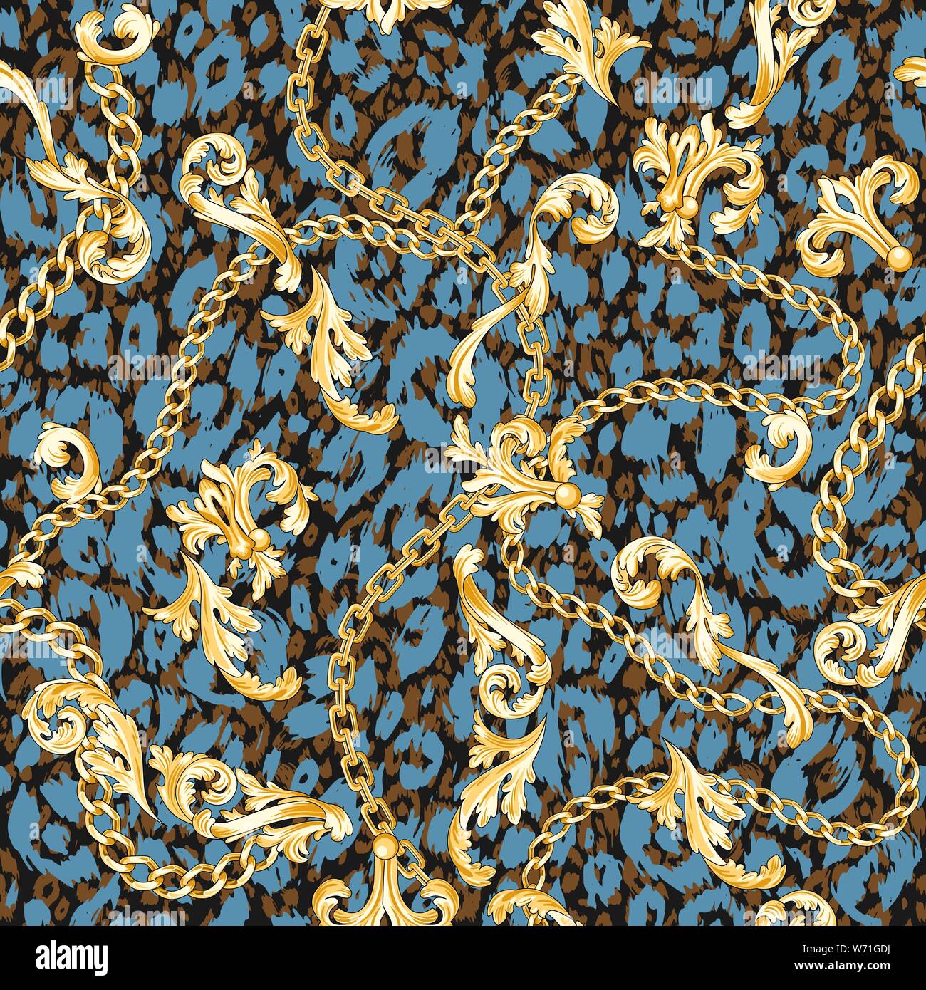 Fioriture barocche pattern Illustrazione Vettoriale