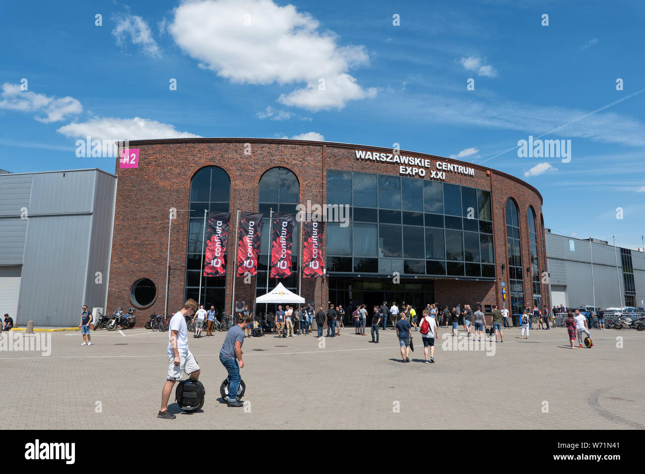 Expo XXI Convention Centre International Expocenter edificio del centro di Varsavia, Polonia Foto Stock