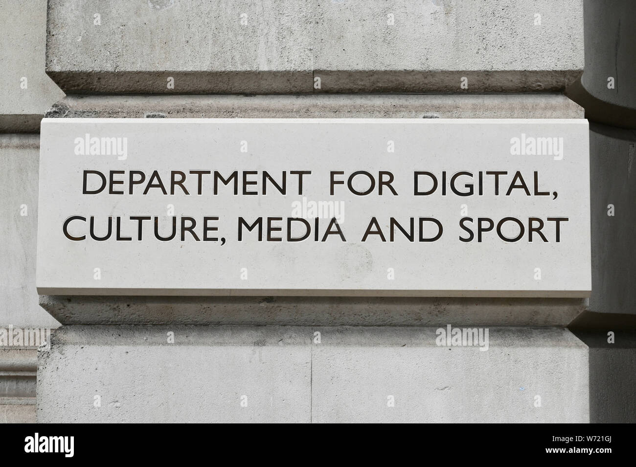 Dipartimento per la cultura digitale, mezzi di informazione e lo sport, Whitehall, Londra. Regno Unito Foto Stock