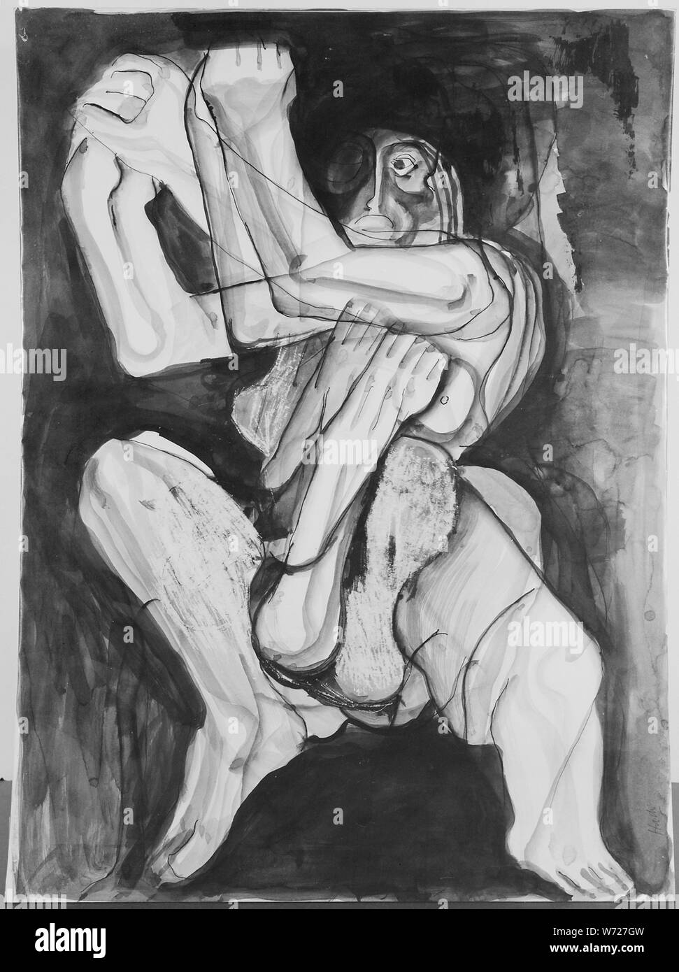 Adoperano; Note Generali: inchiostro e lavaggio Foto Stock