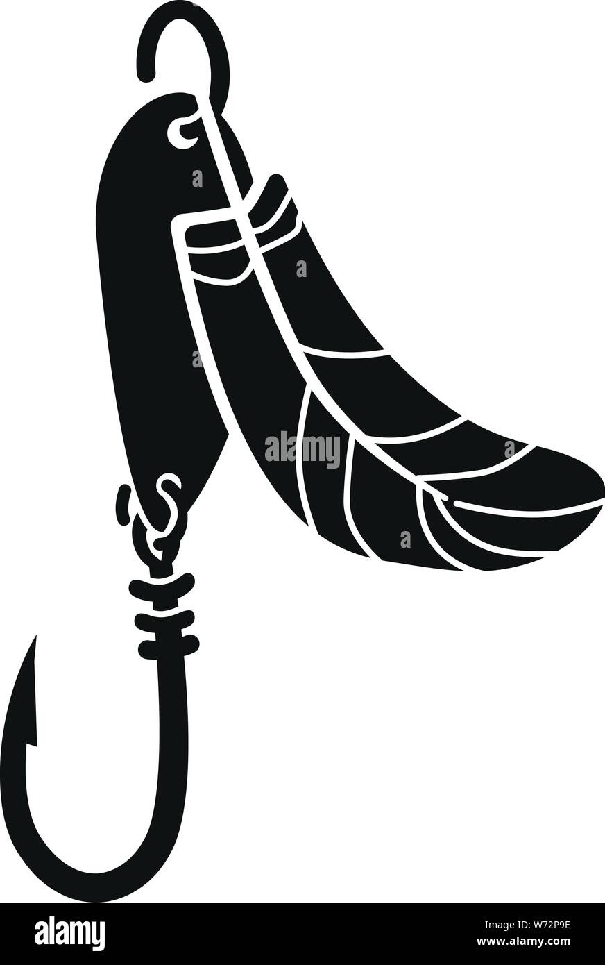 Inverno amo da pesca icona. Semplice illustrazione dell'inverno amo da pesca icona vettore per il web design isolato su sfondo bianco Illustrazione Vettoriale