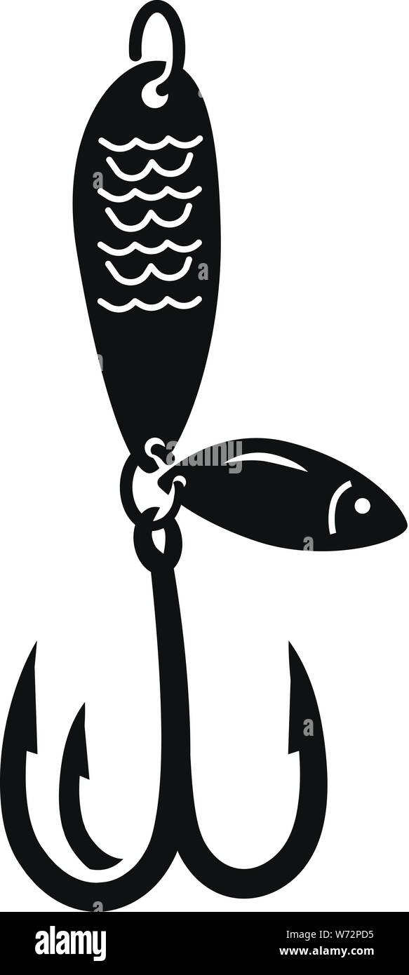Esca amo da pesca icona. Illustrazione semplice della pesca esca gancio icona vettore per il web design isolato su sfondo bianco Illustrazione Vettoriale