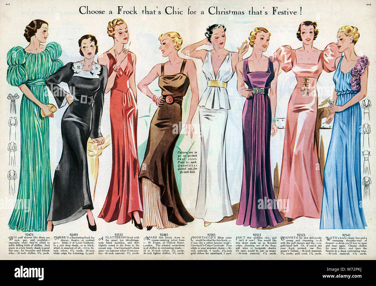 Le signore inglesi Mode 1935. Foto Stock