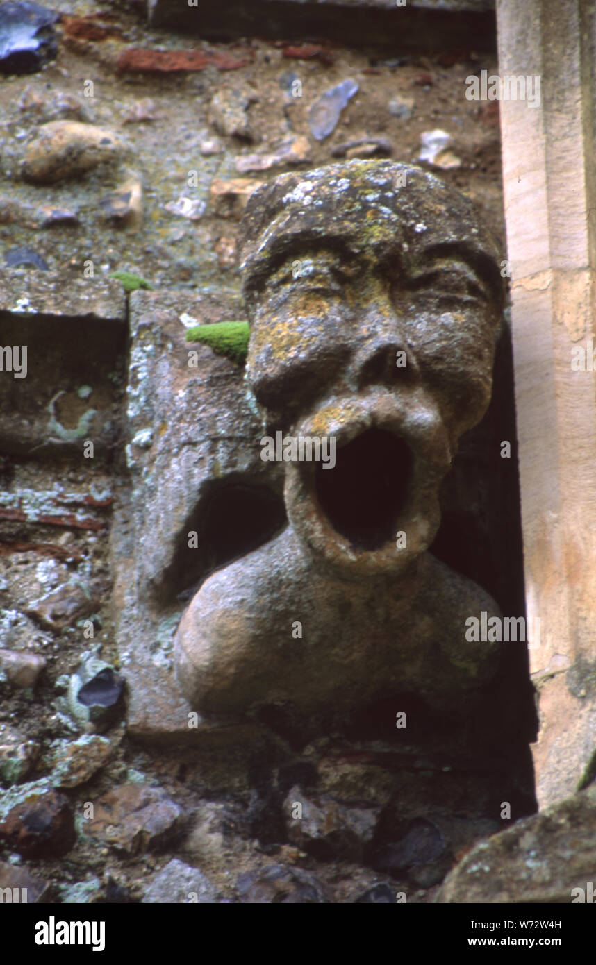 Gargoyle, chiesa di Santa Maria, Boxford, Essex, Regno Unito. Foto Stock