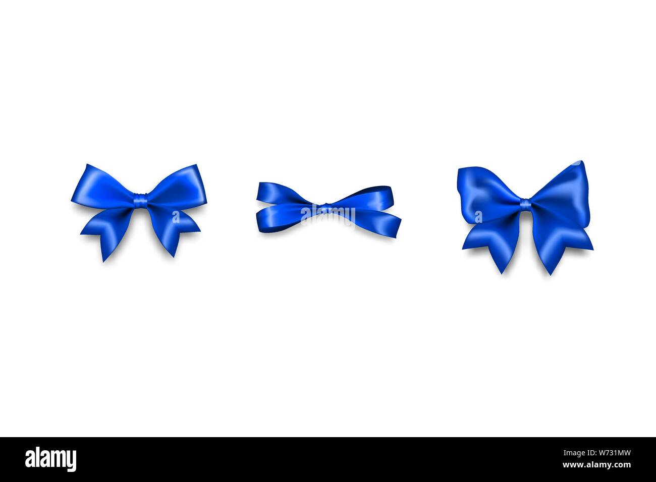 Vacanze regalo satin bow knot nastro blu uomo Illustrazione Vettoriale