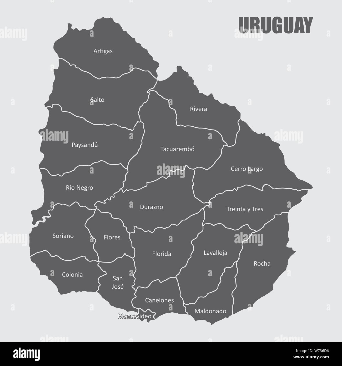 Uruguay vector map Immagini Vettoriali Stock - Alamy