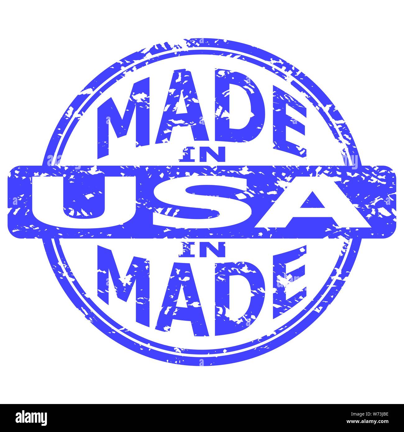 Fabbricato negli Stati Uniti d'America. Vector made in USA, produrre dalla regione americana, fabbricato guarnizione retail, grunge origine usa illustrazione Illustrazione Vettoriale