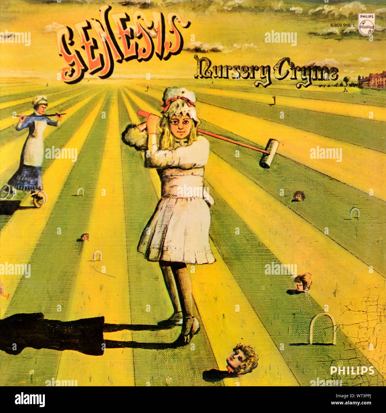 Genesis - copertina originale in vinile - Nursery Cryme (Philips) - 1971 Foto Stock