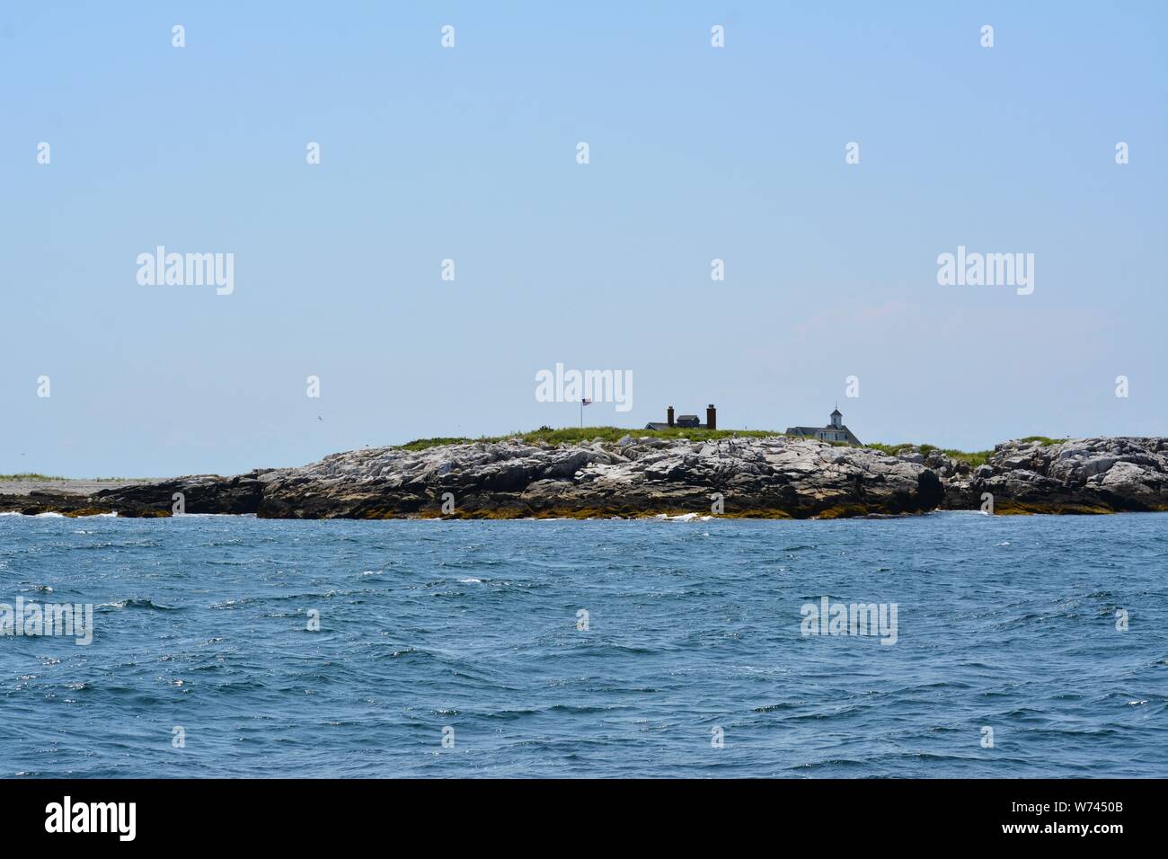 Viste intorno Portsmouth Porto e l'isola di Shoals al largo delle coste del New Hampshire e del Maine, New England, Stati Uniti d'America Foto Stock