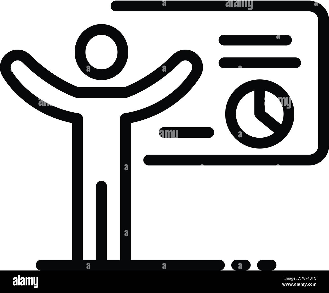 Altoparlante icona workshop, stile contorno Illustrazione Vettoriale