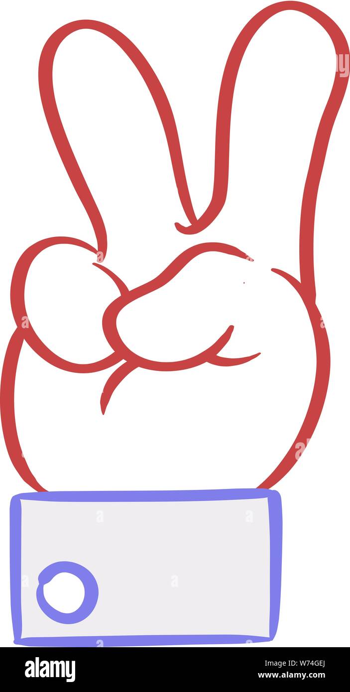 Cartoon mano segno di pace Illustrazione Vettoriale