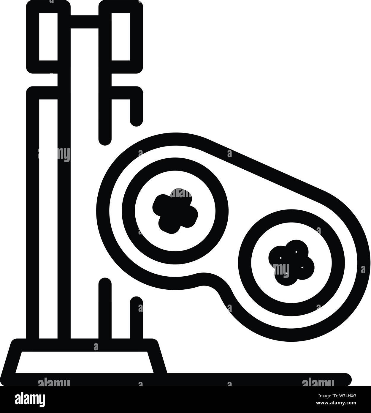 Video Game Icona, stile contorno Illustrazione Vettoriale