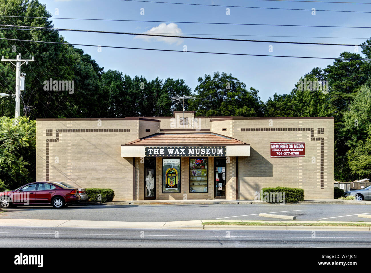 The Wax Museum Music Store and Memories on Media di Charlotte, North Carolina Foto Stock