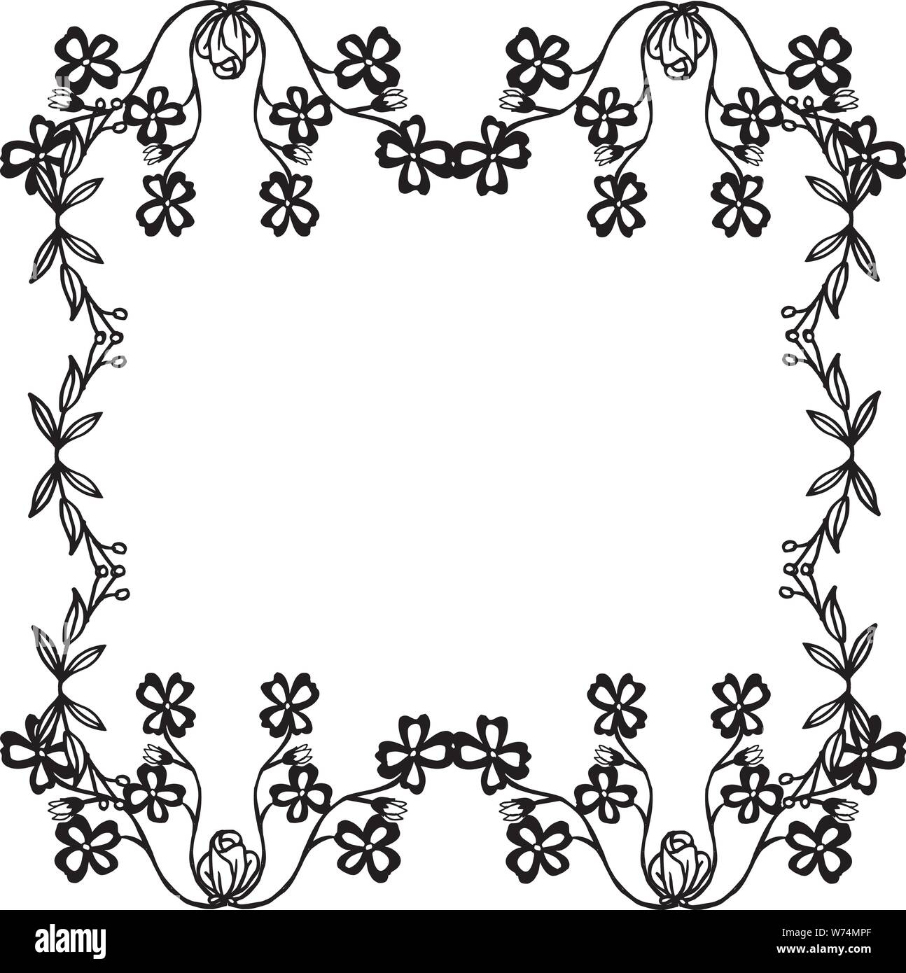 Concetto invito card, con forma bouqet frame molto bello. Illustrazione Vettoriale Illustrazione Vettoriale