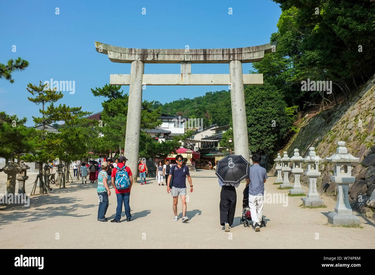 Itsukushima Miyajima island, in Giappone. Foto Stock