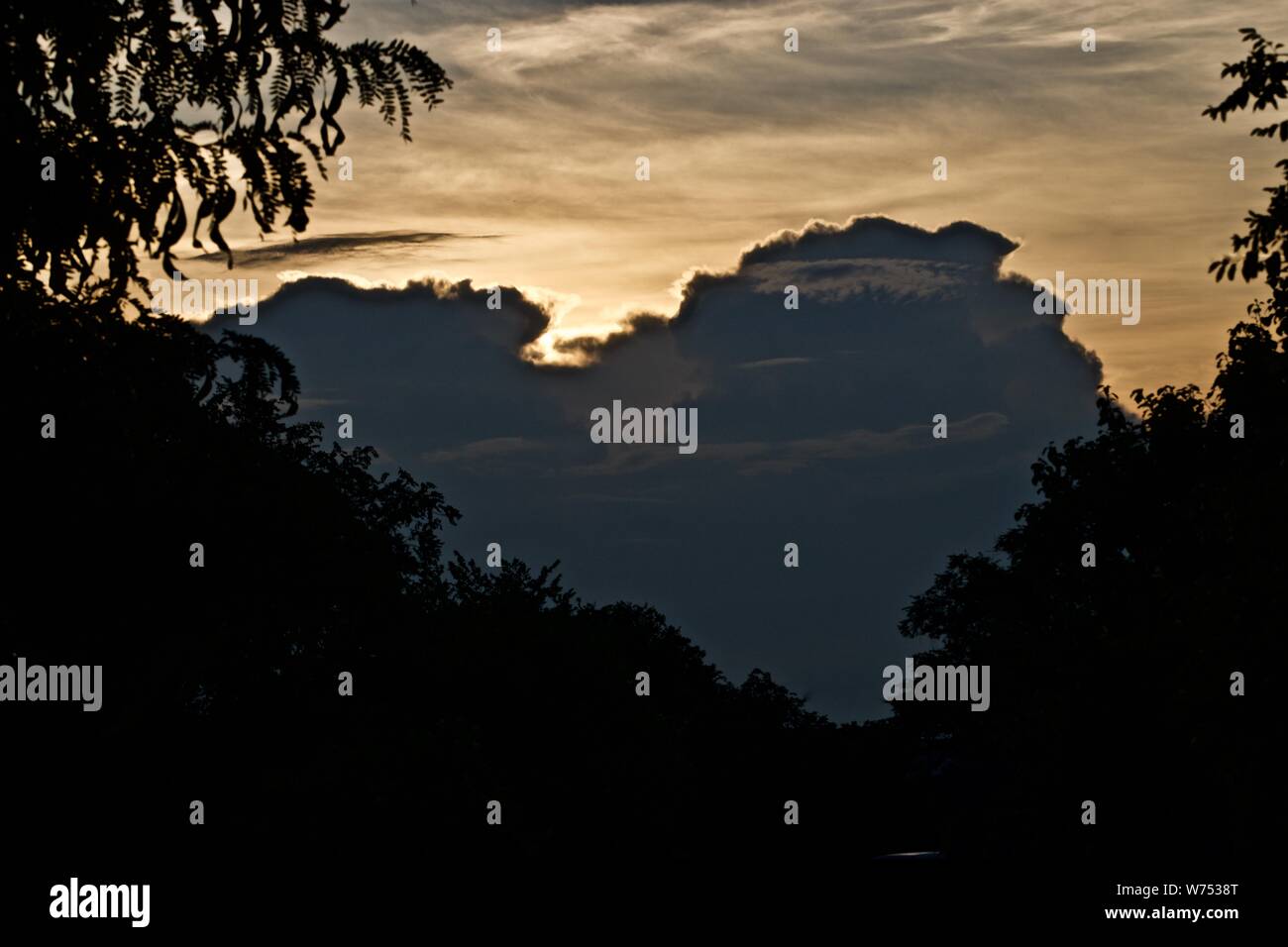 Testa di tuono di nuvole a Sunrise, Canyon, Texas. Foto Stock