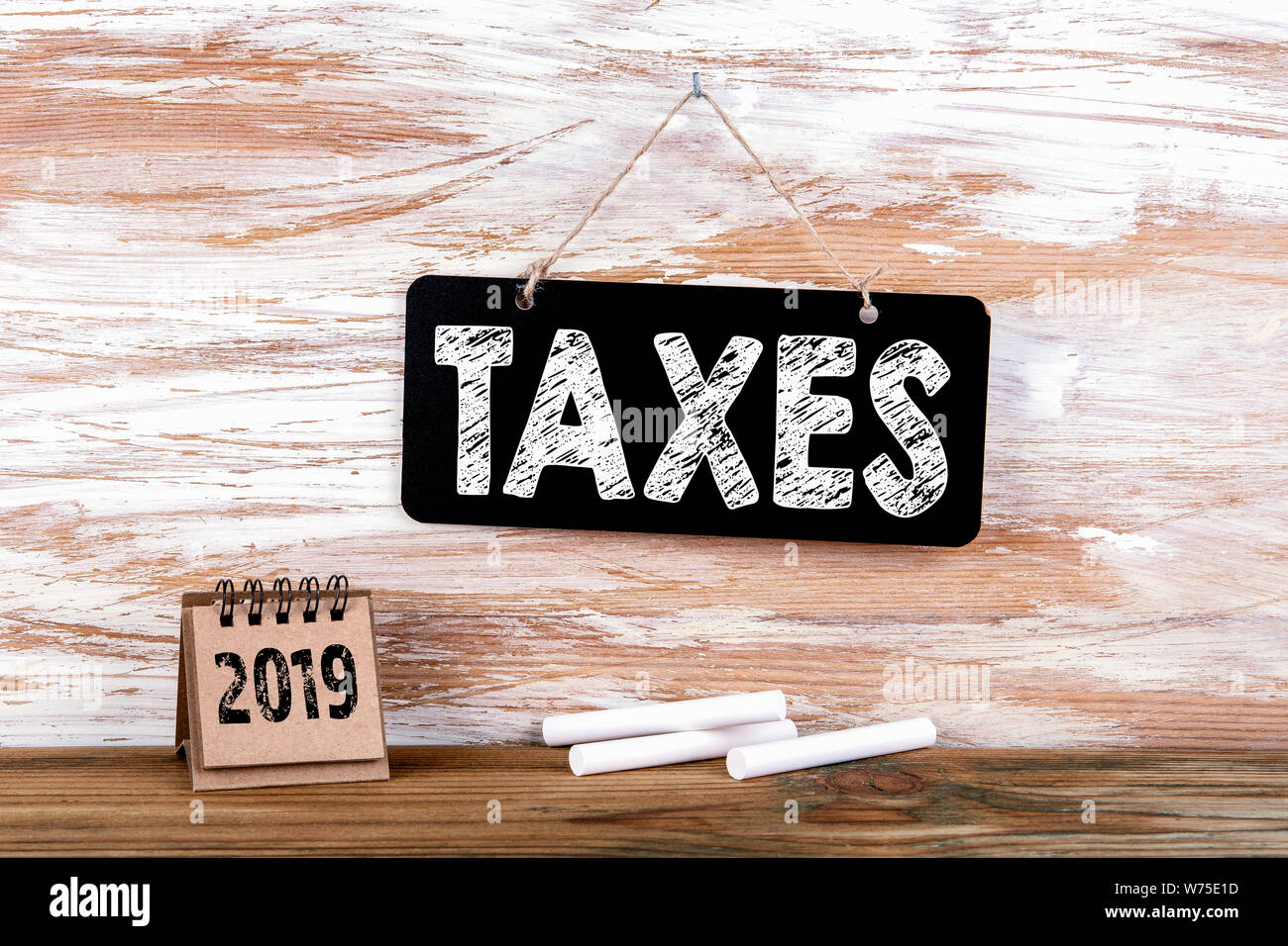 2019 tasse concept Foto Stock