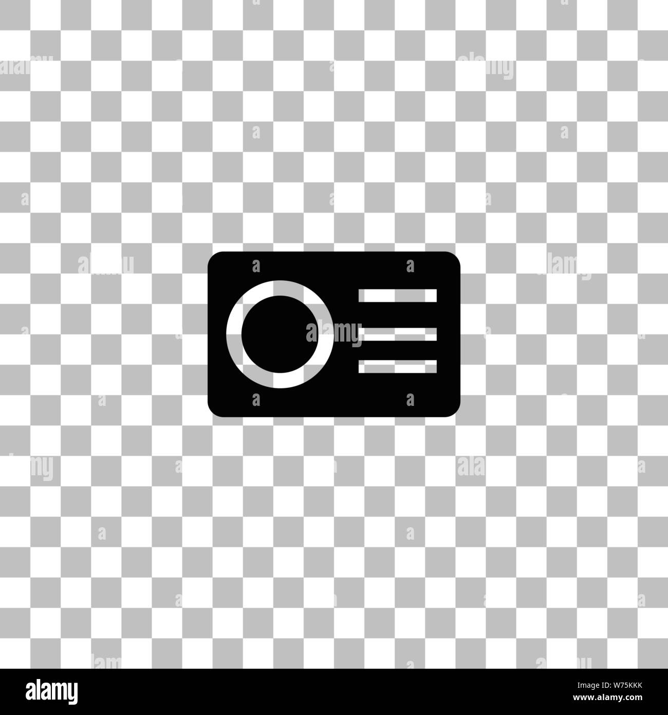Azione Fotocamera. Nero icona piatta su uno sfondo trasparente. Pittogramma per il vostro progetto Illustrazione Vettoriale